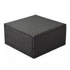 Outdoor Patio Rectangle Daybed with Retractable Canopy, Wicker Sectional Seating with Washable Cushions, Backyard, Porch