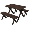 Pressure Treated Pine 4' Cross-Leg Picnic Table with 2 Benches