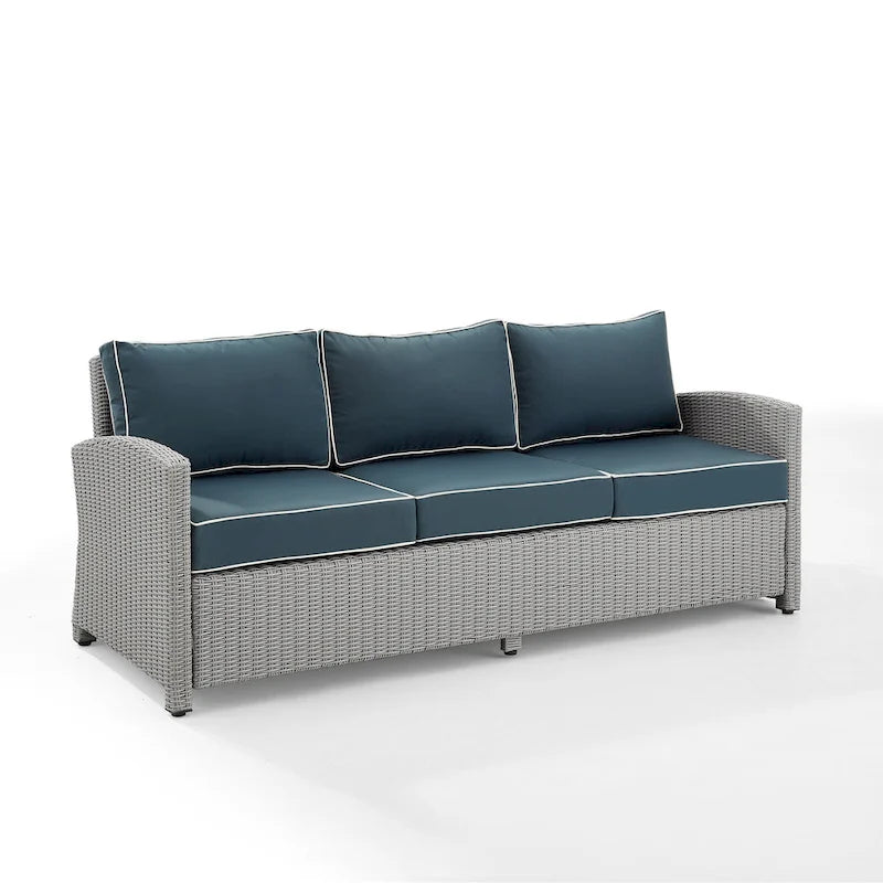 Bradenton Outdoor Wicker Sofa - 80.5 W x 31.75 D x 32.5 H