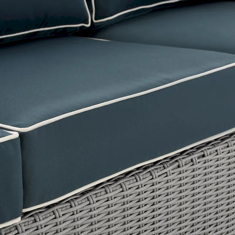 Bradenton Outdoor Wicker Sofa - 80.5 W x 31.75 D x 32.5 H