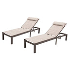 Pellebant 2PCS Quilted Adjustable Chaise Lounge Chair - N/A