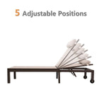 Pellebant 2PCS Quilted Adjustable Chaise Lounge Chair - N/A