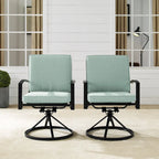 Crosley Kaplan 2Pc Outdoor Dining Swivel Chair Set - 24.75W x 25D x 37H