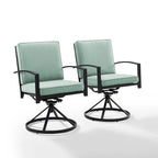 Crosley Kaplan 2Pc Outdoor Dining Swivel Chair Set - 24.75W x 25D x 37H