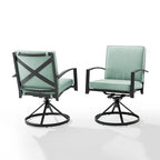Crosley Kaplan 2Pc Outdoor Dining Swivel Chair Set - 24.75W x 25D x 37H