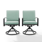 Crosley Kaplan 2Pc Outdoor Dining Swivel Chair Set - 24.75W x 25D x 37H