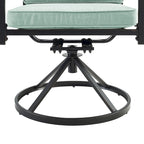 Crosley Kaplan 2Pc Outdoor Dining Swivel Chair Set - 24.75W x 25D x 37H