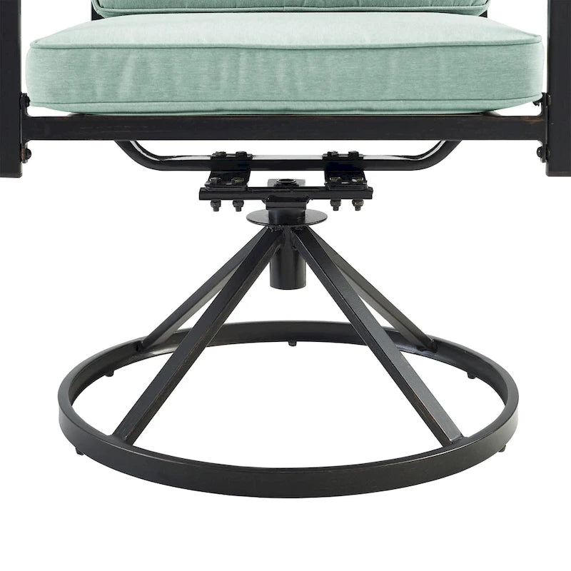 Crosley Kaplan 2Pc Outdoor Dining Swivel Chair Set - 24.75W x 25D x 37H