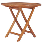 Chic Teak California Teak Wood Outdoor Folding Bistro Dining Table, 36 inch