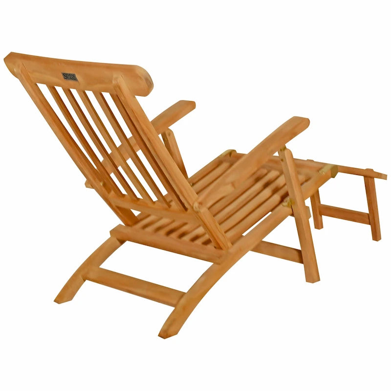 Seven Seas Teak Siesta Key Outdoor Patio Steamer Chair