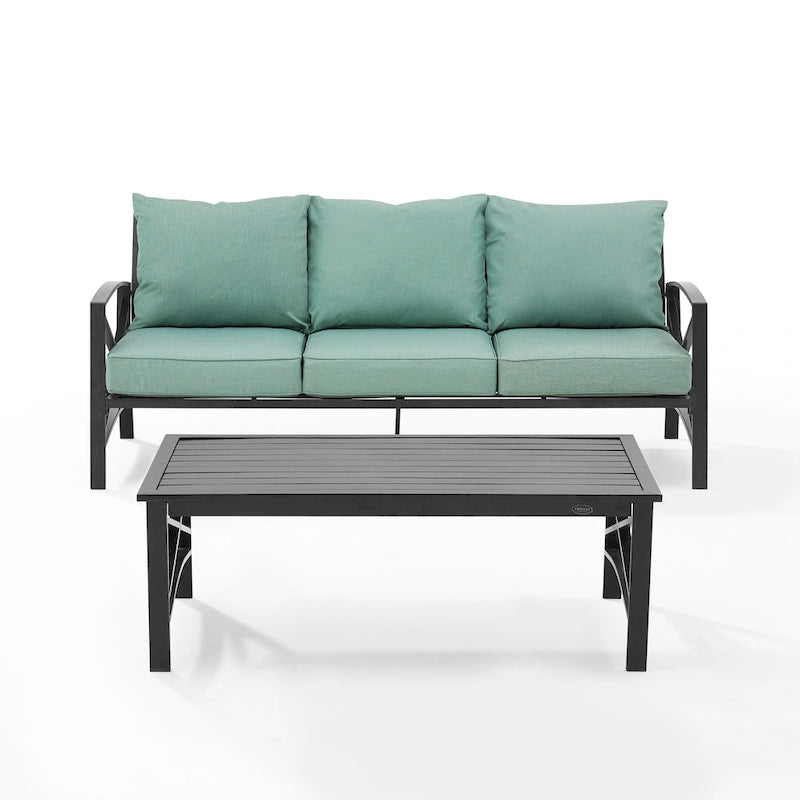Crosley Kaplan 2Pc Outdoor Sofa Set - 79 W x 65 D x 32 H