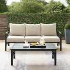 Crosley Kaplan 2Pc Outdoor Sofa Set - 79 W x 65 D x 32 H