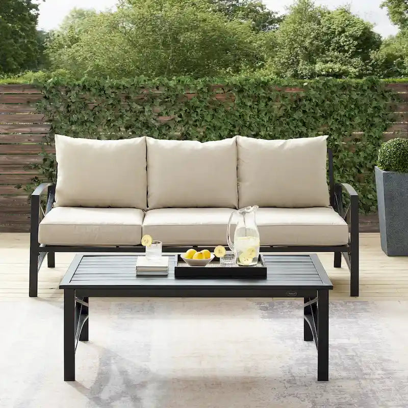 Crosley Kaplan 2Pc Outdoor Sofa Set - 79 W x 65 D x 32 H