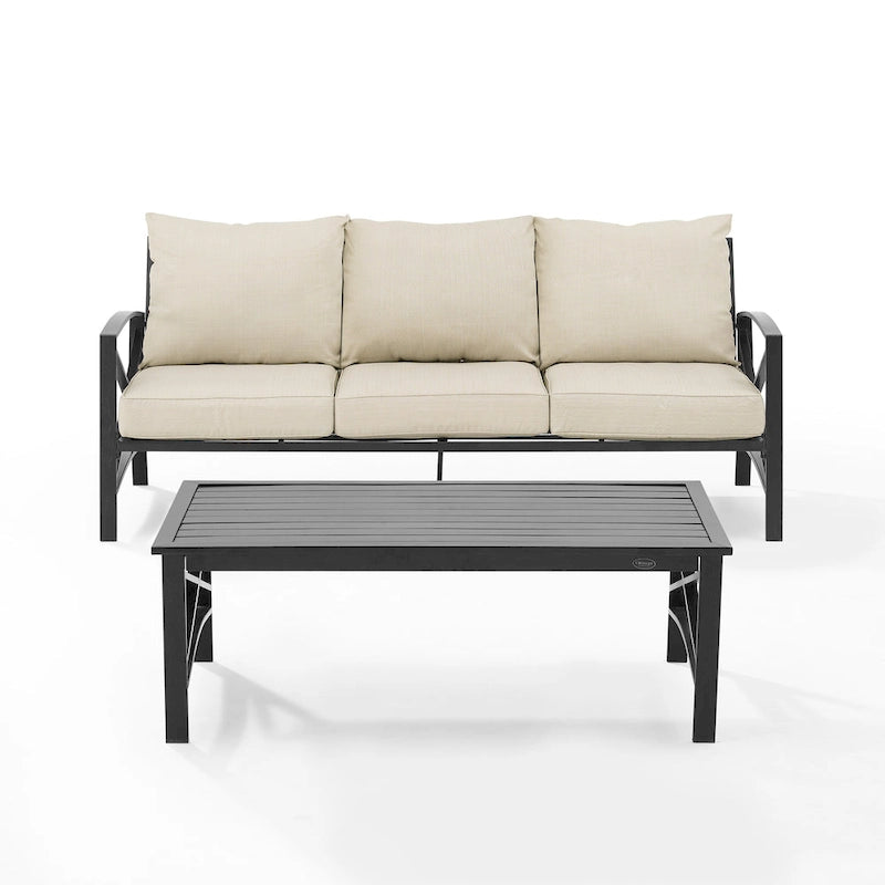 Crosley Kaplan 2Pc Outdoor Sofa Set - 79 W x 65 D x 32 H