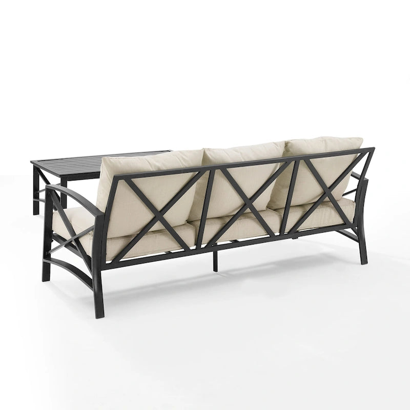 Crosley Kaplan 2Pc Outdoor Sofa Set - 79 W x 65 D x 32 H