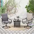 MAISON ARTS 3-Piece Metal Bistro Patio Dining Furniture Set