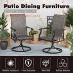 MAISON ARTS 3-Piece Metal Bistro Patio Dining Furniture Set