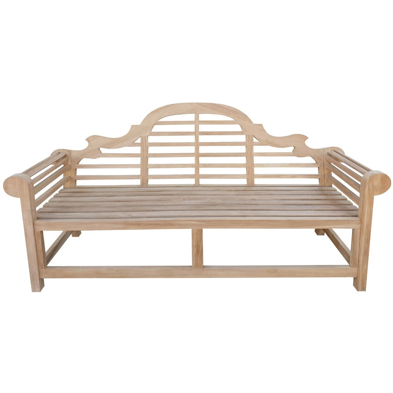 Seven Seas Teak Marlborough Outdoor Teak Wood Patio Bench, 6 Foot