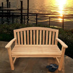 Seven Seas Teak San Jose Teak Wood Outdoor Patio Bench, 4 Foot