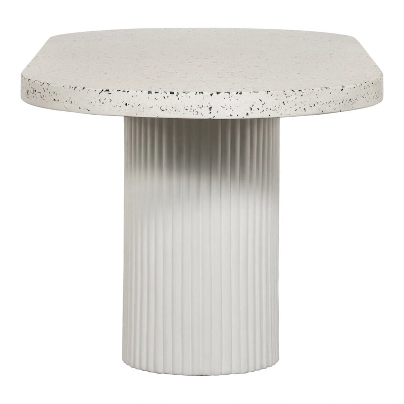 Aurelle Home Lisette Modern Terrazzo Top Outdoor Dining Table