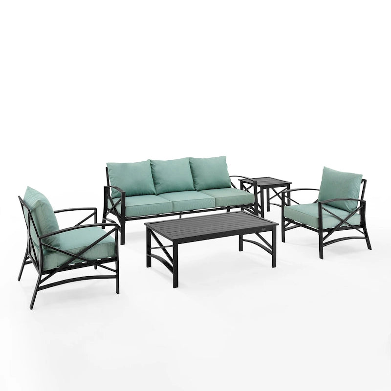 Crosley Kaplan 5Pc Outdoor Sofa Set - 147 W x 68.5 D x 32 H