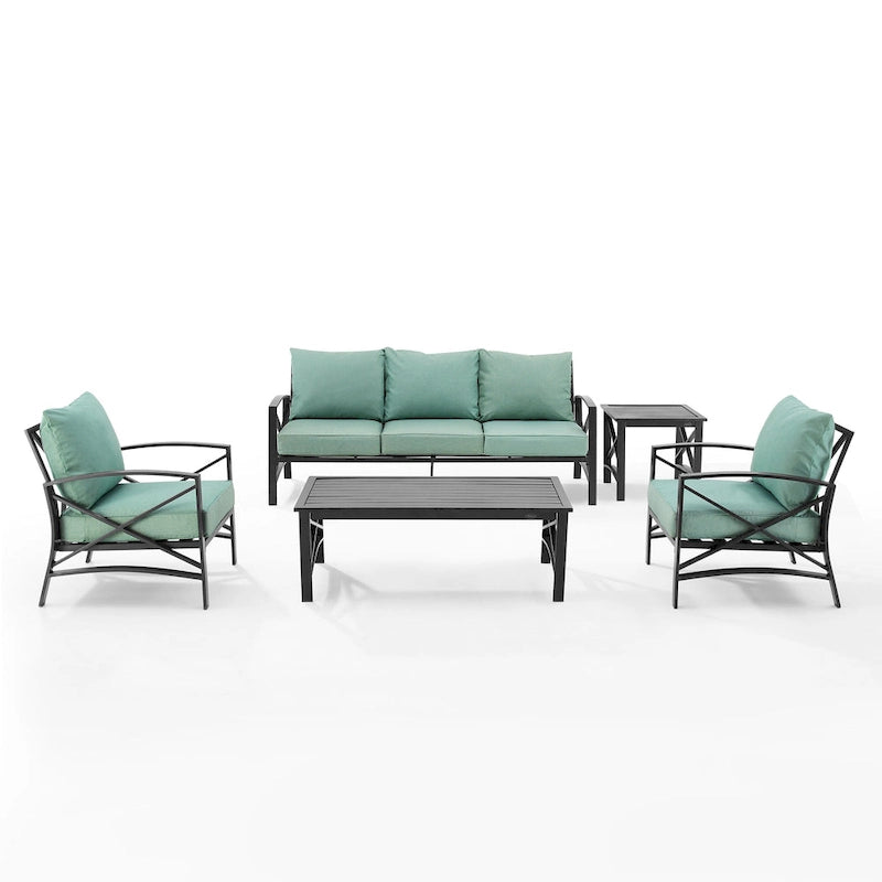 Crosley Kaplan 5Pc Outdoor Sofa Set - 147 W x 68.5 D x 32 H