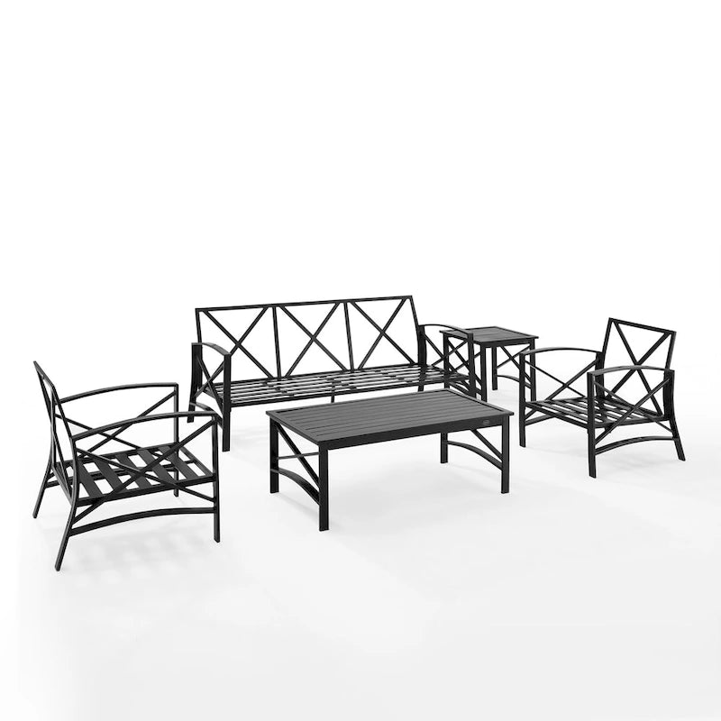 Crosley Kaplan 5Pc Outdoor Sofa Set - 147 W x 68.5 D x 32 H