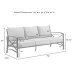 Crosley Kaplan 5Pc Outdoor Sofa Set - 147 W x 68.5 D x 32 H