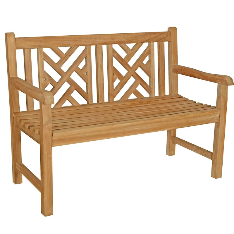 Seven Seas Teak Saint Thomas Outdoor Teak Wood Patio Bench, 4 Foot