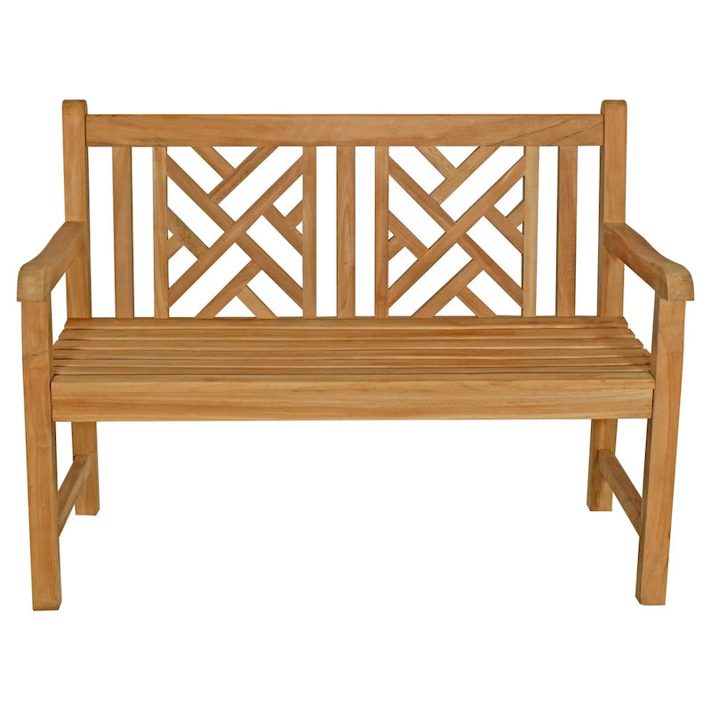Seven Seas Teak Saint Thomas Outdoor Teak Wood Patio Bench, 4 Foot
