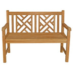 Seven Seas Teak Saint Thomas Outdoor Teak Wood Patio Bench, 4 Foot