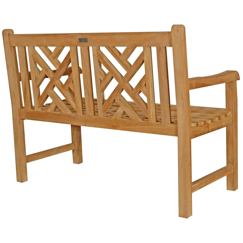 Seven Seas Teak Saint Thomas Outdoor Teak Wood Patio Bench, 4 Foot