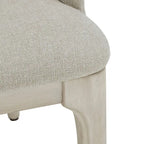 Upholstered Dining Chair with Diamond Pattern Back – Beige, Single