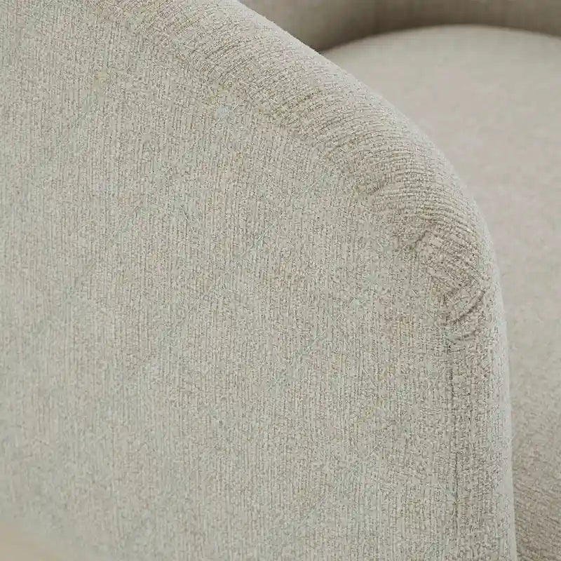 Upholstered Dining Chair with Diamond Pattern Back – Beige, Single