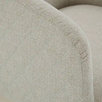 Upholstered Dining Chair with Diamond Pattern Back – Beige, Single