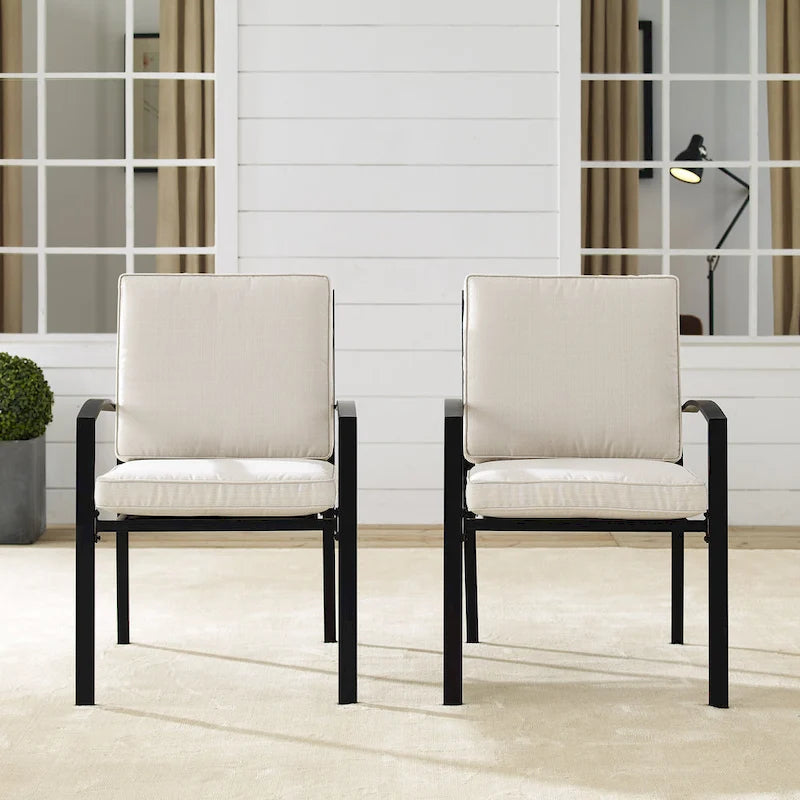 Crosley Kaplan 2Pc Outdoor Dining Chair Set - 24.75W x 24.75D x 37H