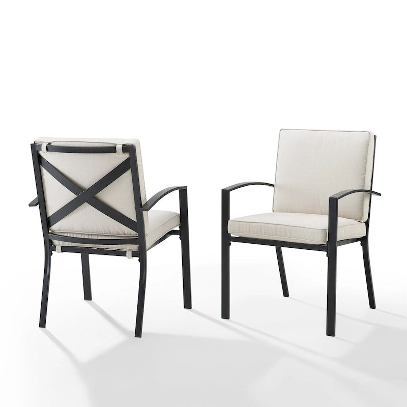 Crosley Kaplan 2Pc Outdoor Dining Chair Set - 24.75W x 24.75D x 37H
