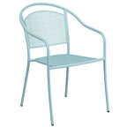 35-inch Round Steel 3-piece Patio Table Set with Round Back Chairs