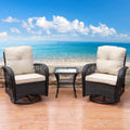 Scammon Bay 3-piece Wicker Swivel Conversation Set by Havenside Home