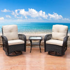 Scammon Bay 3-piece Wicker Swivel Conversation Set by Havenside Home