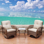 Scammon Bay 3-piece Wicker Swivel Conversation Set by Havenside Home
