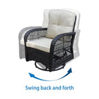 Scammon Bay 3-piece Wicker Swivel Conversation Set by Havenside Home