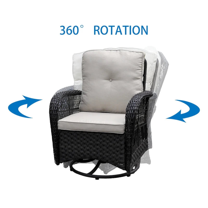 Scammon Bay 3-piece Wicker Swivel Conversation Set by Havenside Home