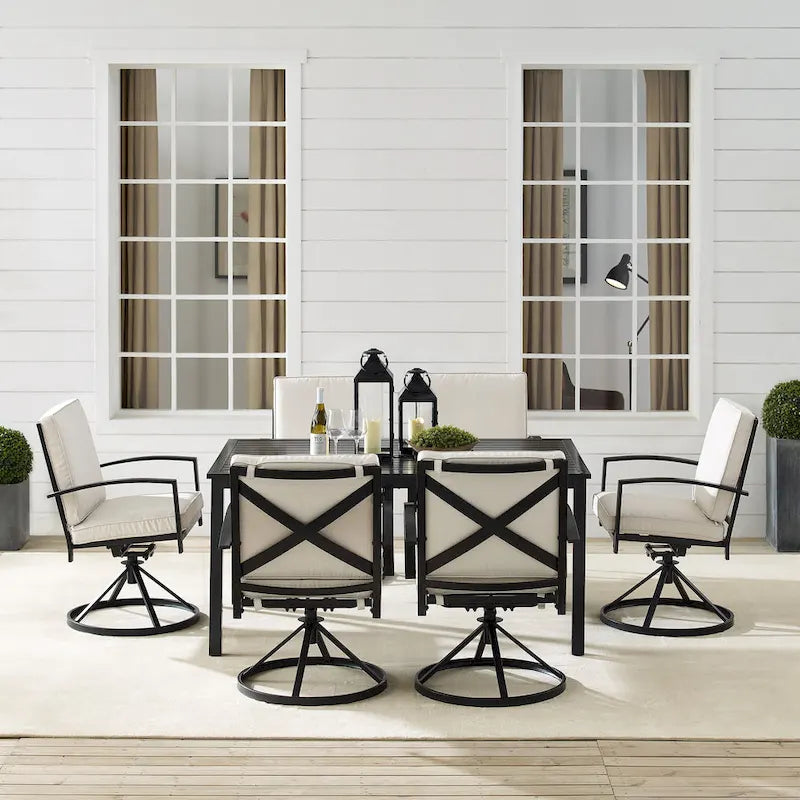 Crosley Kaplan 7Pc Outdoor Dining Set - 122W x 99D x 37H