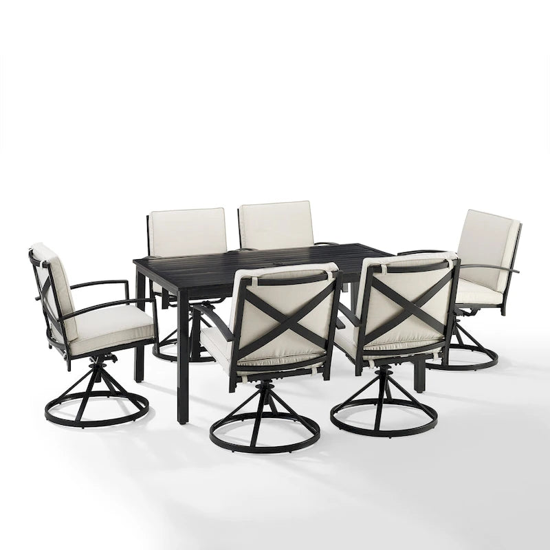 Crosley Kaplan 7Pc Outdoor Dining Set - 122W x 99D x 37H