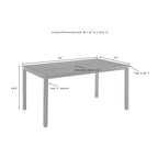 Crosley Kaplan 7Pc Outdoor Dining Set - 122W x 99D x 37H