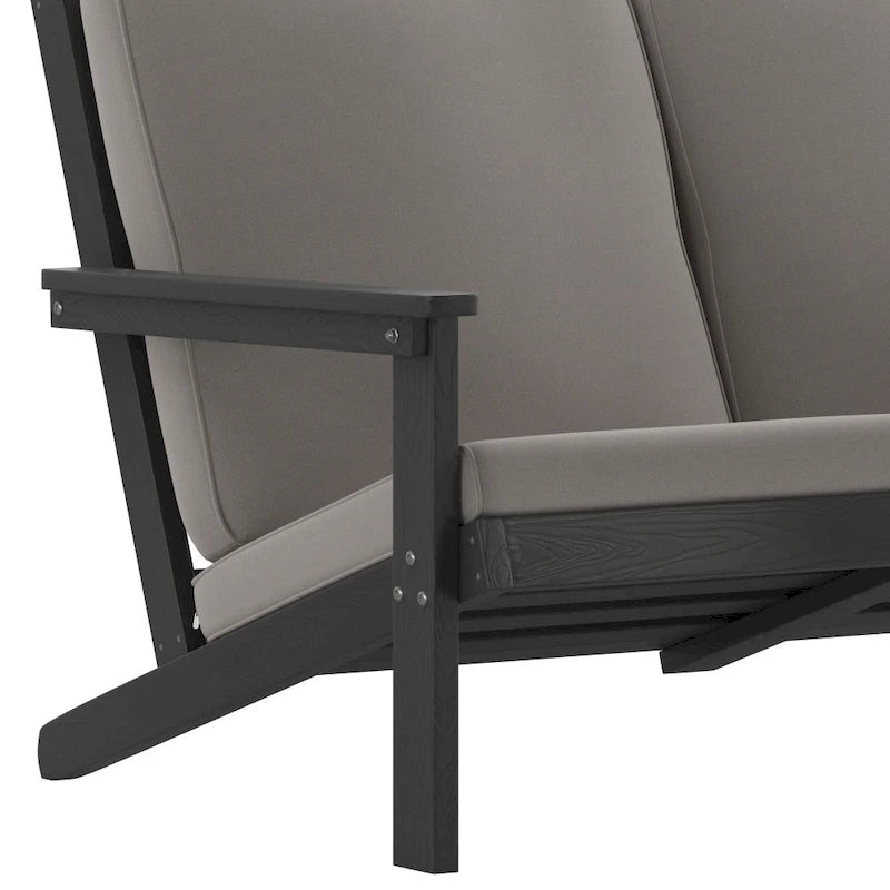 All-Weather Poly Resin Adirondack Loveseat & Cushions