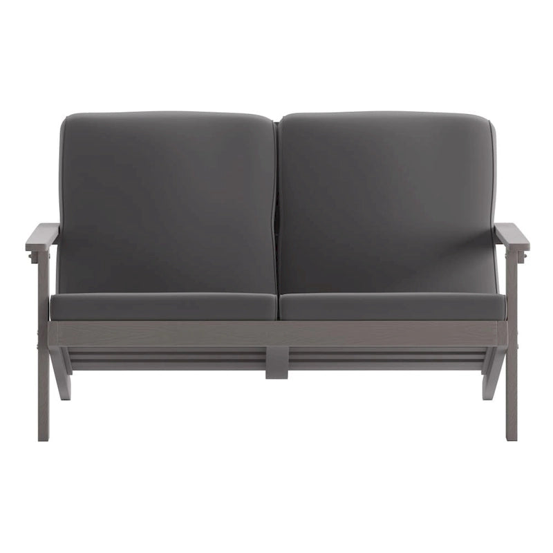 All-Weather Poly Resin Adirondack Loveseat & Cushions