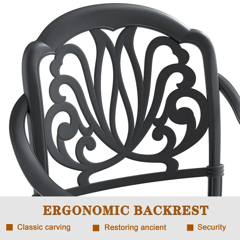 Stacking Patio Dining Armchair with Cushion In Random Colors (Set of 4)