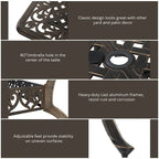 Patio 59 Cast Aluminum Outdoor Dining Table